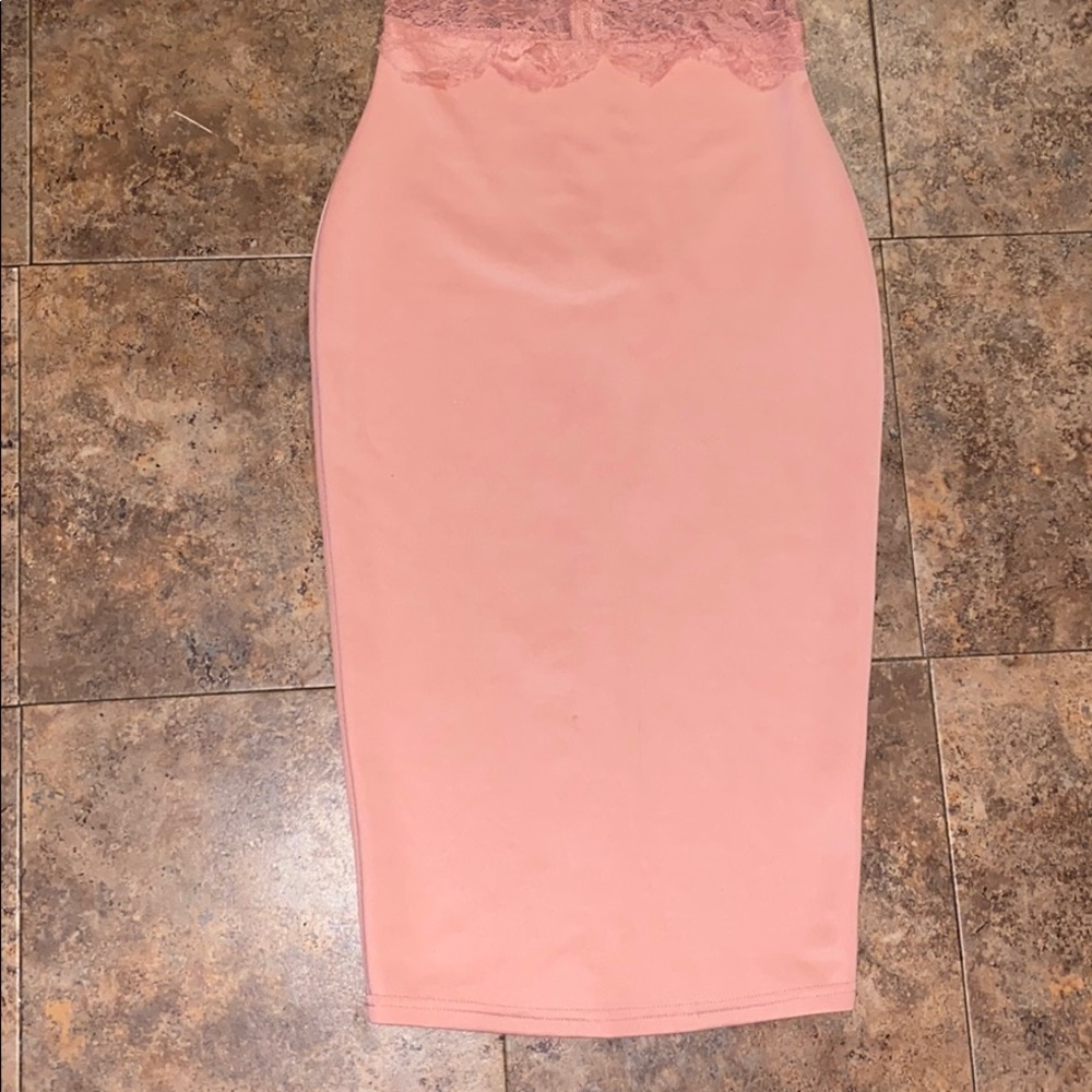 Pink half lace dress size small - Picture 3 of 4